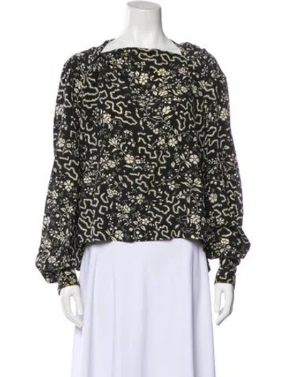 Pre-owned Isabel Marant Silk Floral Print Blouse In Multi