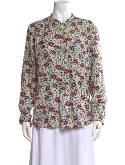 Pre-owned Isabel Marant Silk Floral Print Blouse In Multi