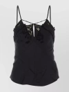 ISABEL MARANT SILK JOYS TOP WITH LACE INSERTS