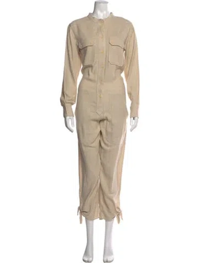 Pre-owned Isabel Marant Silk Jumpsuit In Neutral