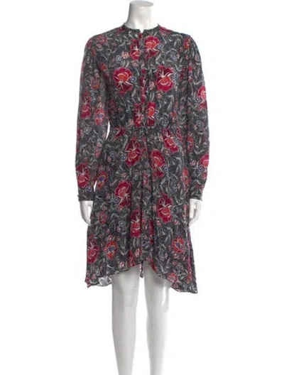 Pre-owned Isabel Marant Silk Knee-length Dress In Black