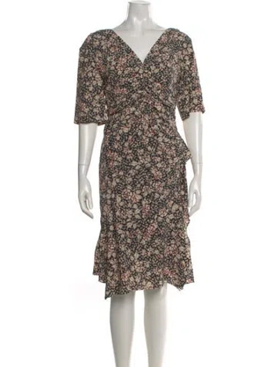 Pre-owned Isabel Marant Silk Knee-length Dress In Black