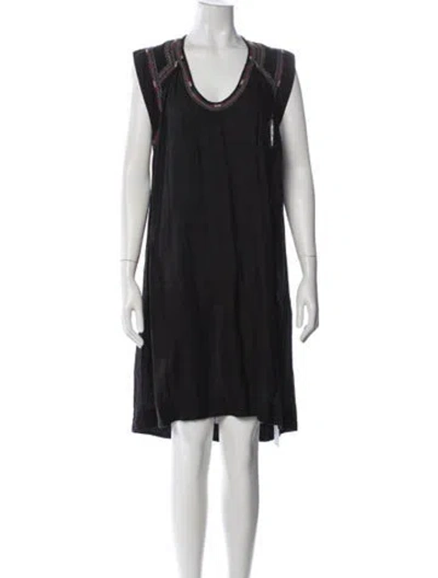 Pre-owned Isabel Marant Silk Knee-length Dress In Black