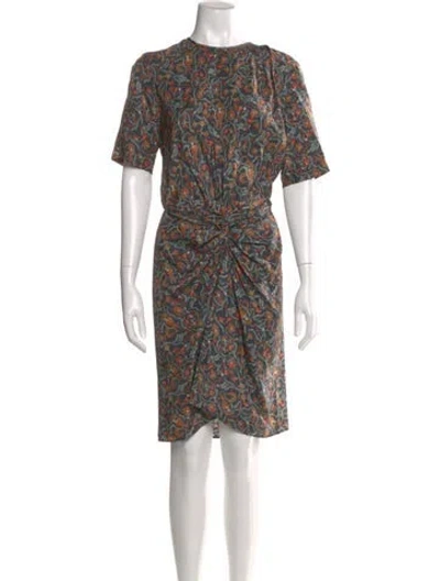Pre-owned Isabel Marant Silk Knee-length Dress In Blue