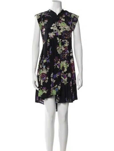 Pre-owned Isabel Marant Silk Knee-length Dress In Blue