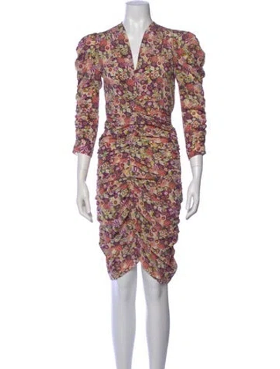 Pre-owned Isabel Marant Silk Knee-length Dress In Neutral