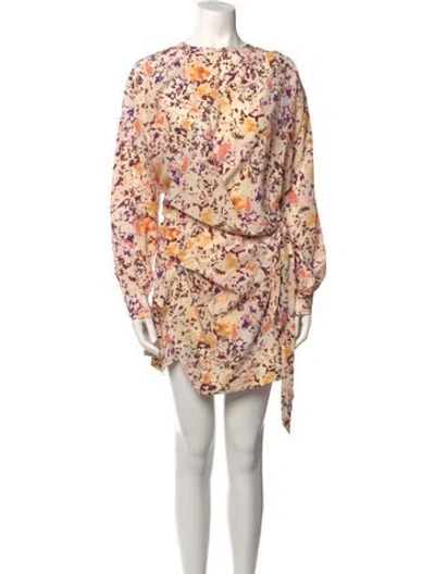 Pre-owned Isabel Marant Silk Knee-length Dress In Orange