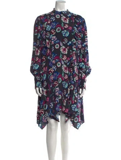 Pre-owned Isabel Marant Silk Knee-length Dress W/ Tags In Black