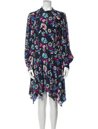Pre-owned Isabel Marant Silk Knee-length Dress W/ Tags In Gray