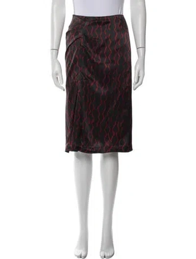 Pre-owned Isabel Marant Silk Knee-length Skirt In Black