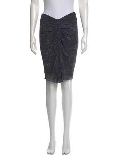 Pre-owned Isabel Marant Silk Knee-length Skirt In Blue
