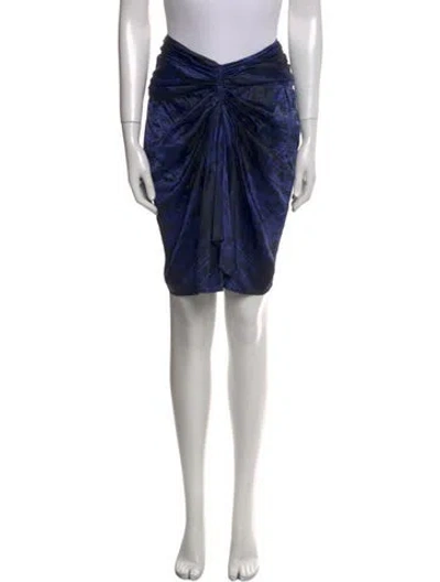 Pre-owned Isabel Marant Silk Knee-length Skirt In Gray