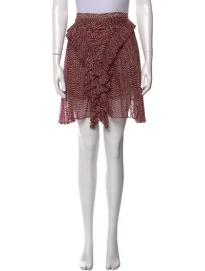 Pre-owned Isabel Marant Silk Knee-length Skirt In Red