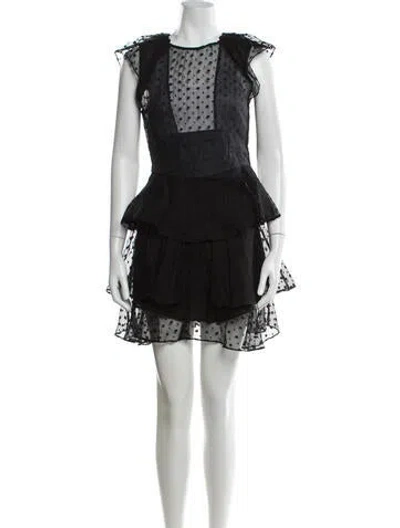 Pre-owned Isabel Marant Silk Lace Pattern Skirt Set In Black