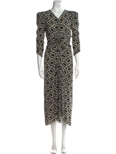 Pre-owned Isabel Marant Silk Long Dress In Black