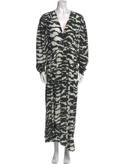 Pre-owned Isabel Marant Silk Long Dress In Black