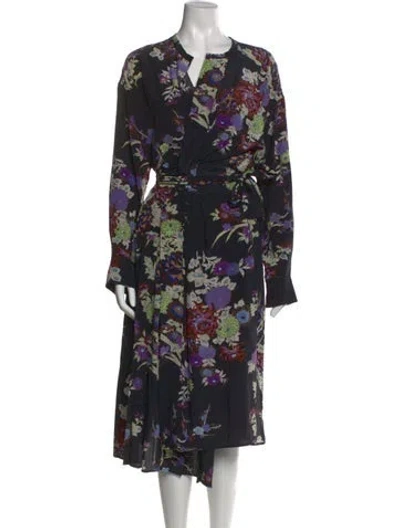 Pre-owned Isabel Marant Silk Long Dress In Black
