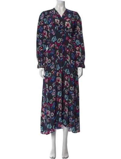 Pre-owned Isabel Marant Silk Long Dress In Black