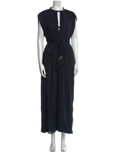 Pre-owned Isabel Marant Silk Long Dress In Black