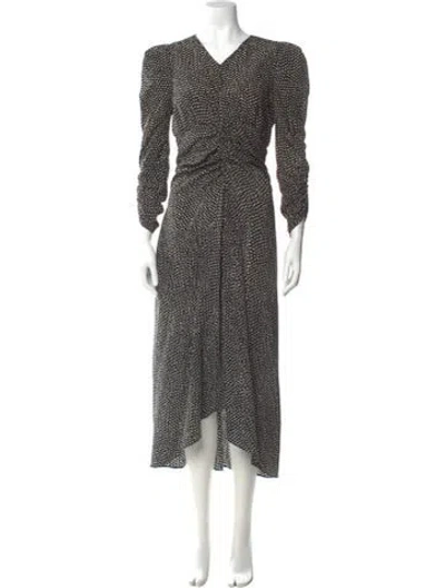 Pre-owned Isabel Marant Silk Long Dress In Black
