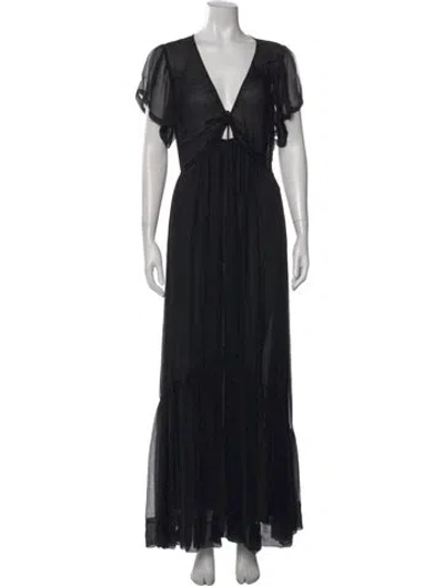 Pre-owned Isabel Marant Silk Long Dress In Black
