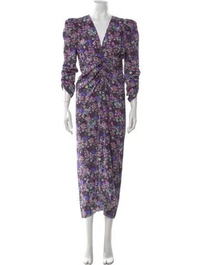 Pre-owned Isabel Marant Silk Long Dress In Black