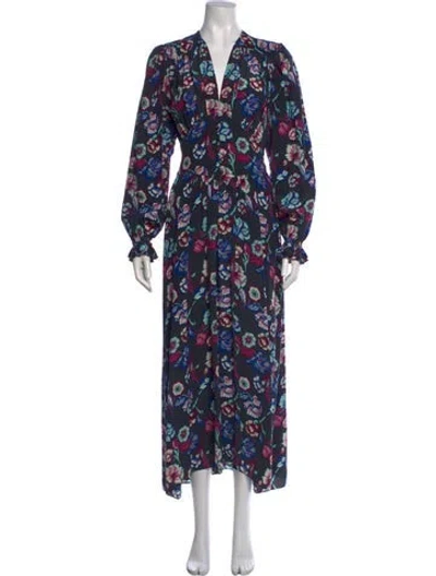 Pre-owned Isabel Marant Silk Long Dress In Black