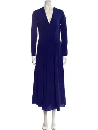 Pre-owned Isabel Marant Silk Long Dress In Blue