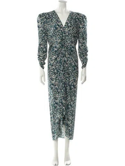 Pre-owned Isabel Marant Silk Long Dress In Blue