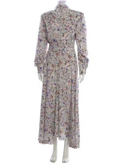 Pre-owned Isabel Marant Silk Long Dress In Blue