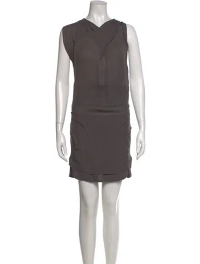 Pre-owned Isabel Marant Silk Long Dress In Gray
