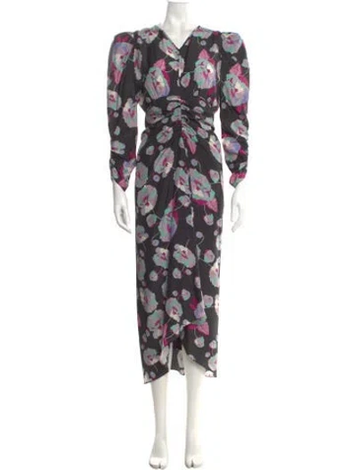 Pre-owned Isabel Marant Silk Long Dress In Multi
