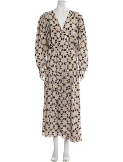 Pre-owned Isabel Marant Silk Long Dress In Multi