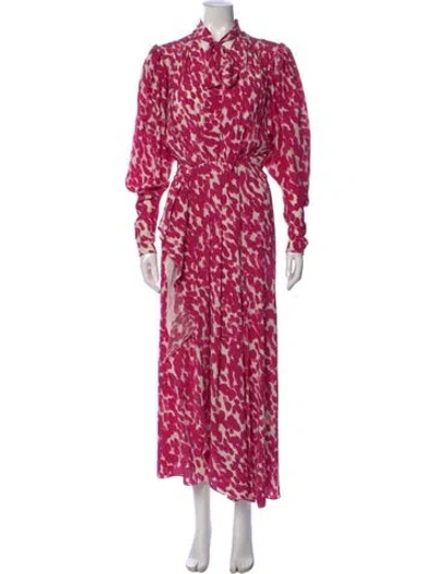 Pre-owned Isabel Marant Silk Long Dress In Pink
