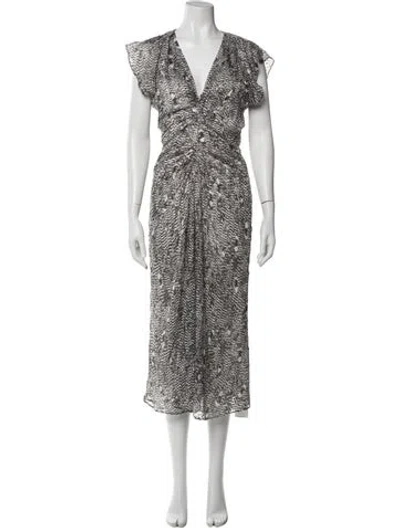 Pre-owned Isabel Marant Silk Long Dress W/ Tags In Black
