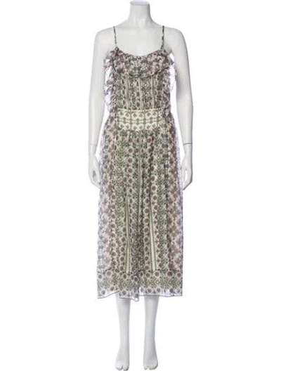 Pre-owned Isabel Marant Silk Long Dress W/ Tags In Purple