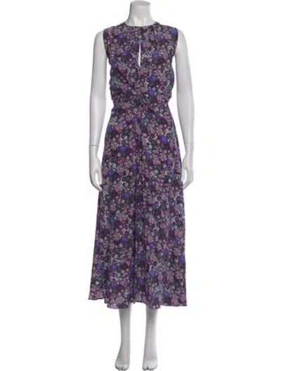 Pre-owned Isabel Marant Silk Long Dress W/ Tags In Purple