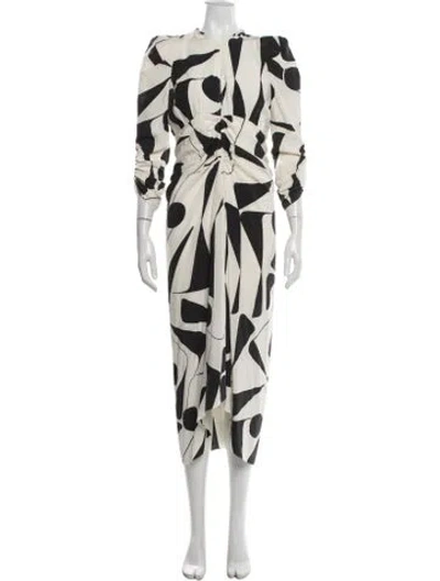 Pre-owned Isabel Marant Silk Long Dress In White