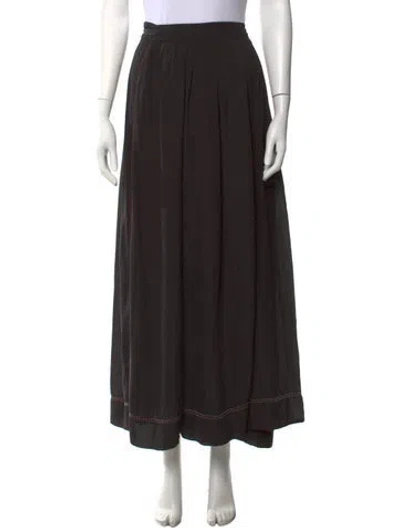 Pre-owned Isabel Marant Silk Long Skirt In Black