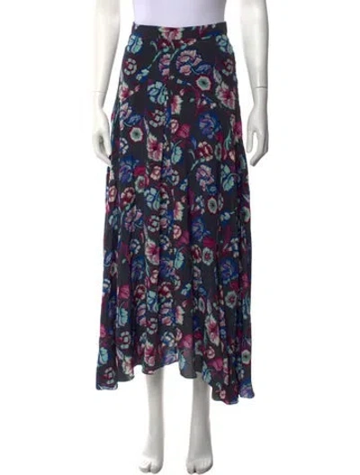Pre-owned Isabel Marant Silk Long Skirt In Grey