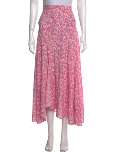 Pre-owned Isabel Marant Silk Long Skirt In Pink