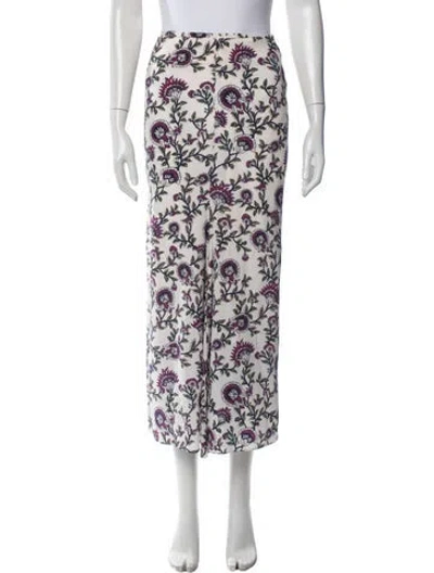 Pre-owned Isabel Marant Silk Long Skirt In White