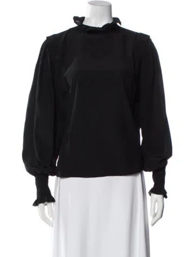 Pre-owned Isabel Marant Silk Long Sleeve Blouse In Black