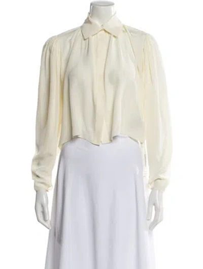 Pre-owned Isabel Marant Silk Long Sleeve Blouse In Neutral