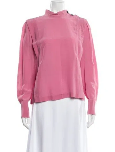 Pre-owned Isabel Marant Silk Long Sleeve Blouse In Pink