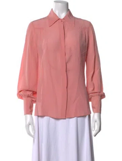 Pre-owned Isabel Marant Silk Long Sleeve Blouse In Pink