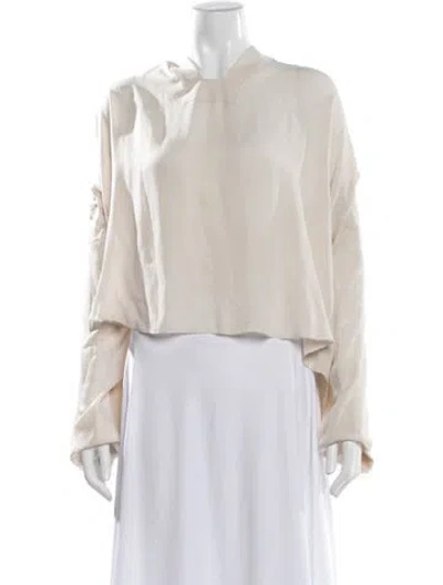 Pre-owned Isabel Marant Silk Long Sleeve Top In Neutral