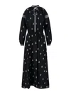 Isabel Marant Rodilia Silk Long Dress In Black