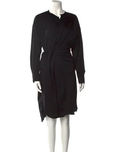 Pre-owned Isabel Marant Silk Midi Length Dress In Black