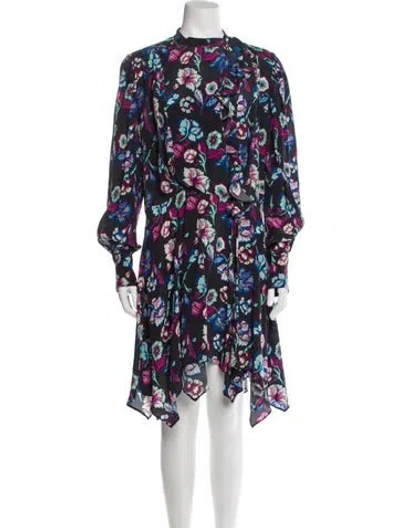 Pre-owned Isabel Marant Silk Midi Length Dress In Black